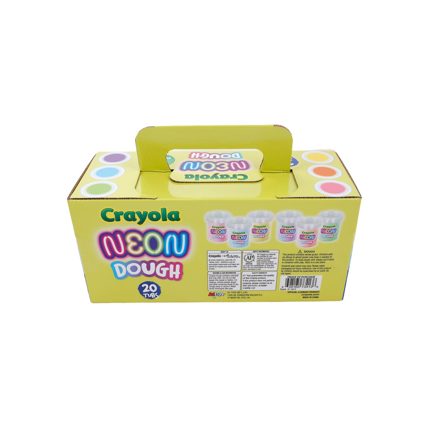 Crayola Neon Dough 20pk x 3oz – Non-Toxic Neon Play Dough for Classrooms, Parties & Creative Fun