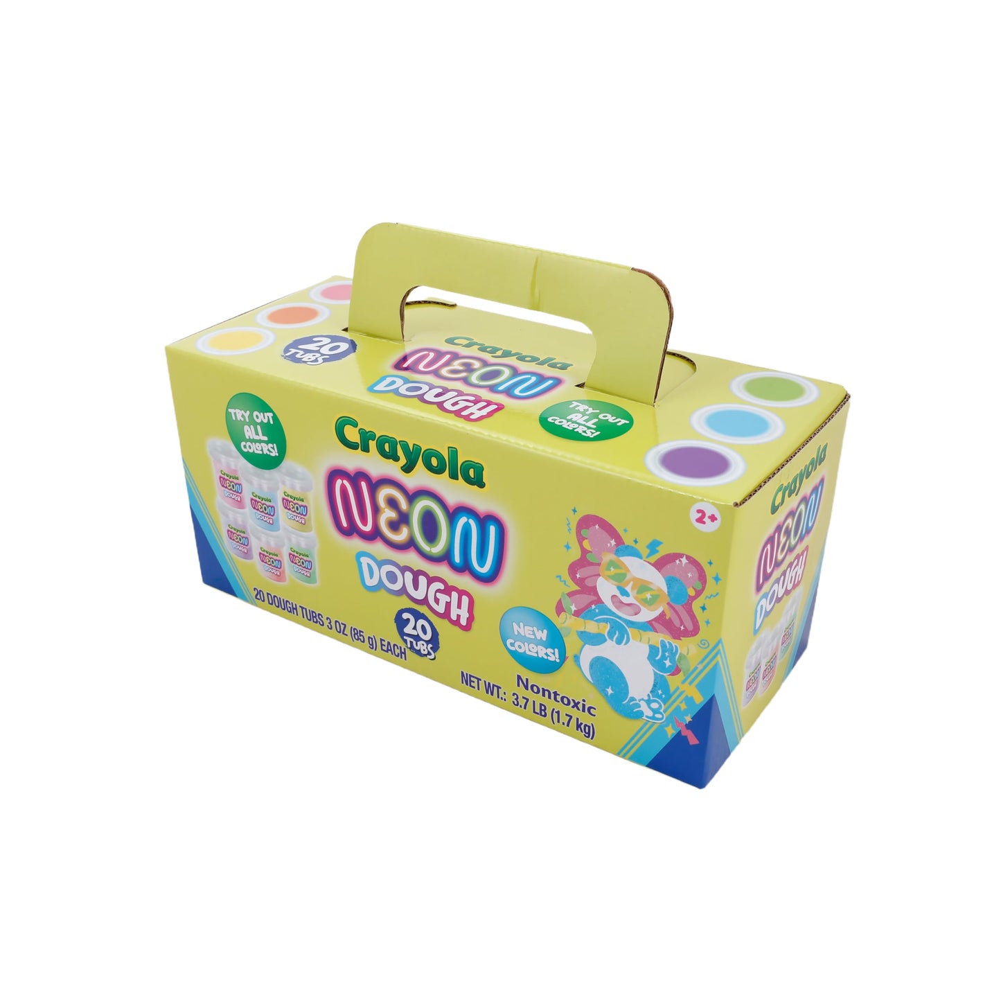 Crayola Neon Dough 20pk x 3oz – Non-Toxic Neon Play Dough for Classrooms, Parties & Creative Fun