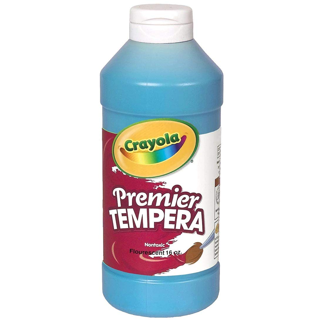 Crayola Neon Tempera Paint – Light Blue, 16 oz | Washable, Non-Toxic