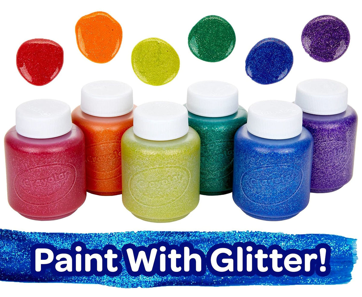 Crayola Neon Washable Kids Paint — 10 Neon Colors, 2 oz Bottles, Gift