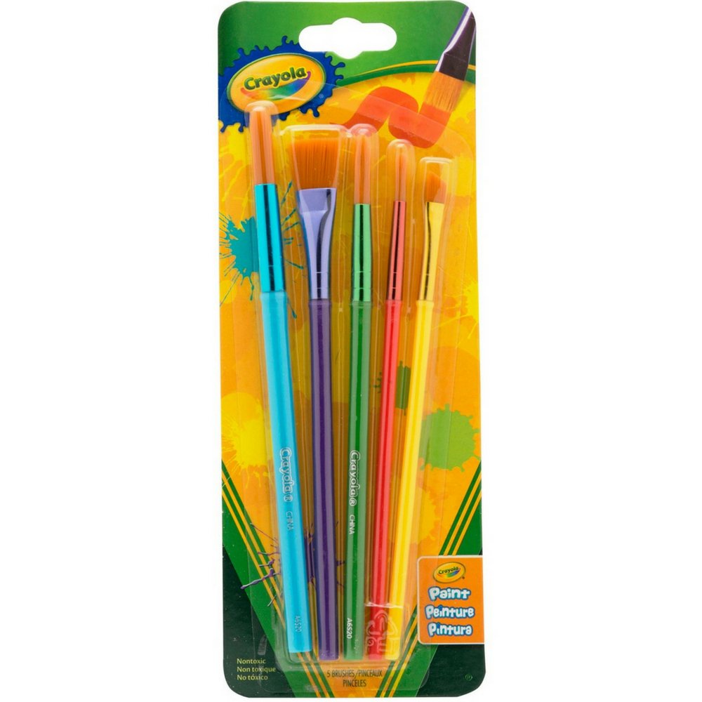 Crayola Obsolete 1 CT Brush Set — 2 Pack, 5-Count Brushes with Varied Heads