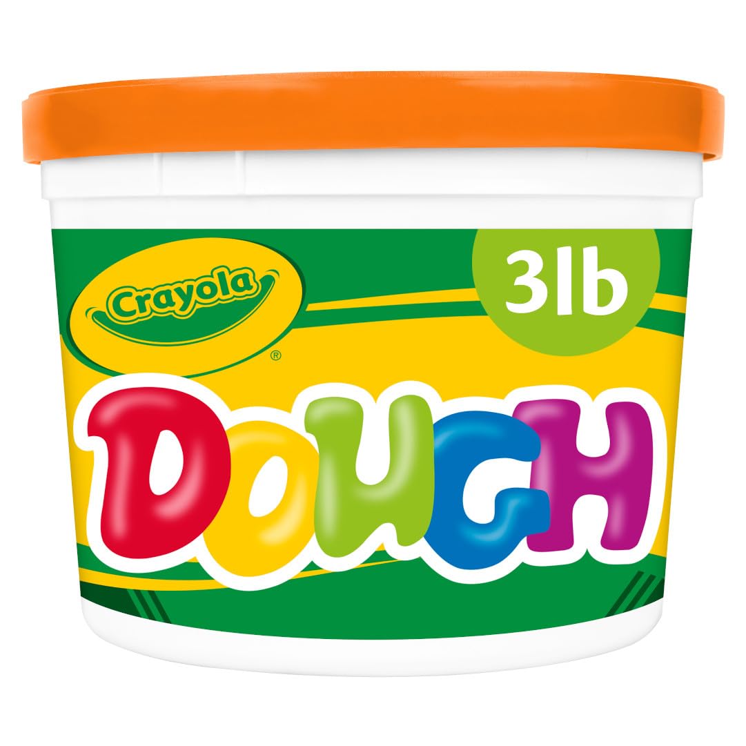 Crayola Orange Dough, 3 lb Resealable Bucket | Soft, Vivid Color Play for Kids