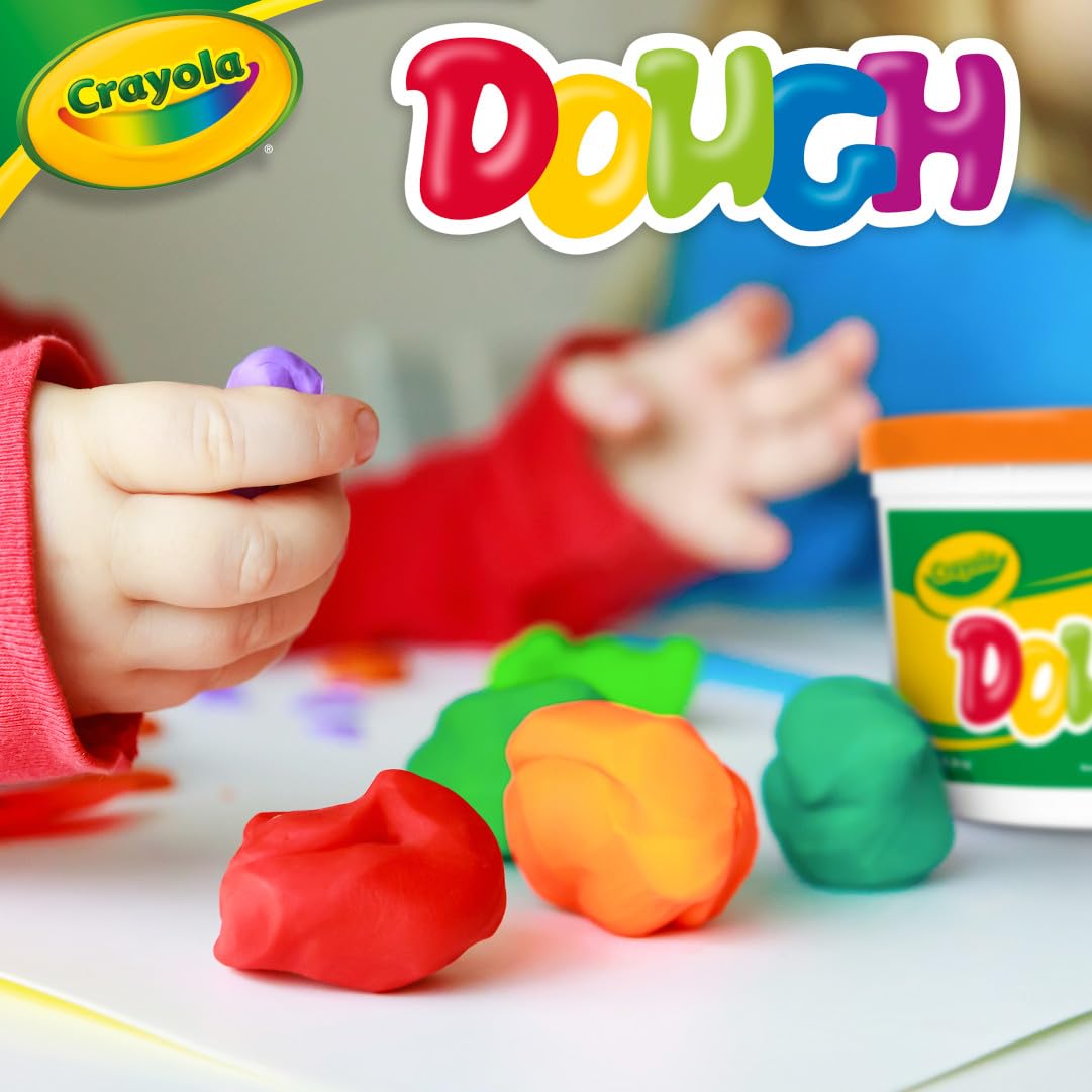 Crayola Orange Dough, 3 lb Resealable Bucket | Soft, Vivid Color Play for Kids