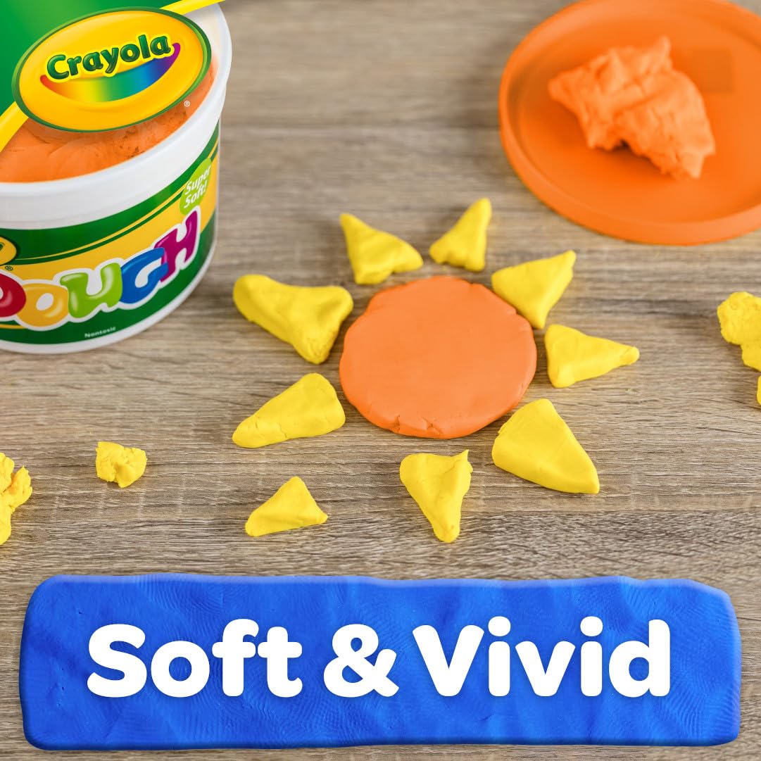 Crayola Orange Dough, 3 lb Resealable Bucket | Soft, Vivid Color Play for Kids