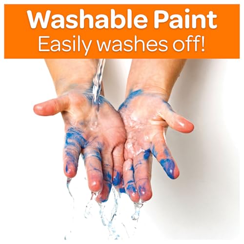 Crayola Washable Paint (12ct) – 16 oz Classroom Color Set for Kids