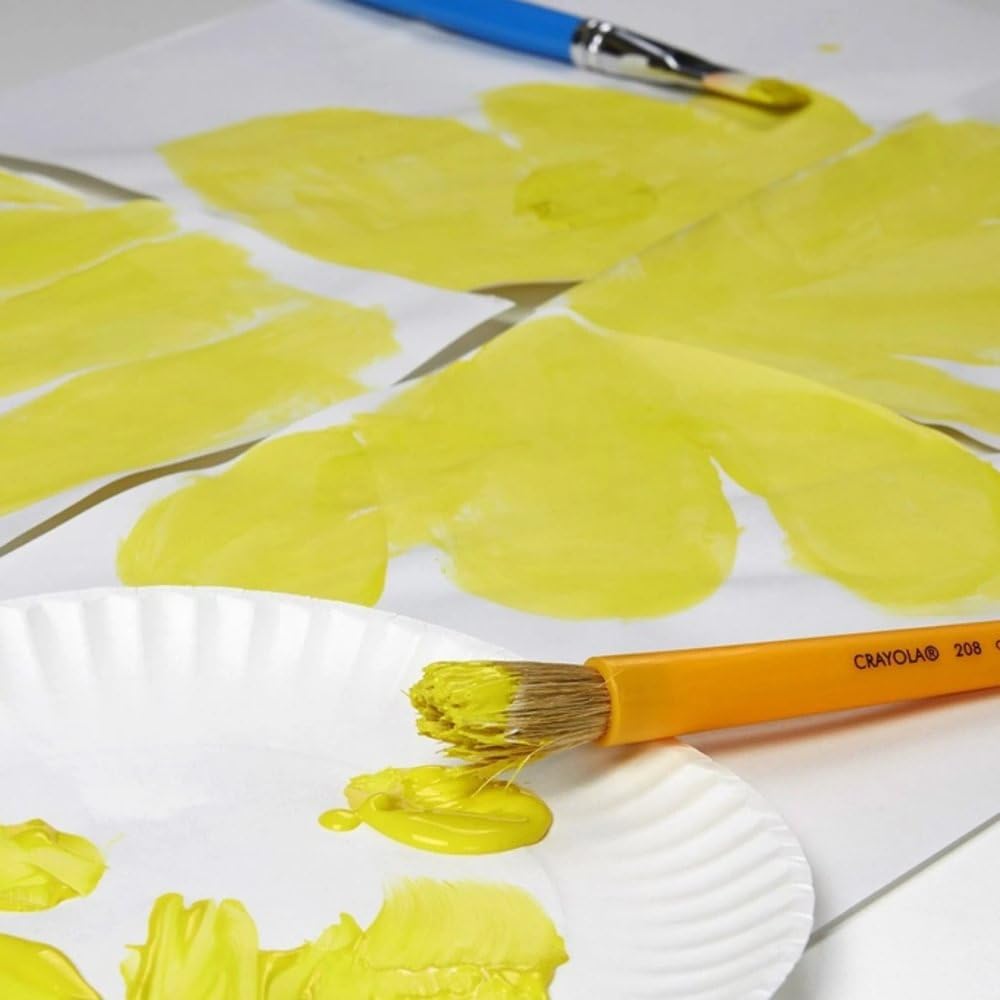 Crayola Paintbrush Variety Classpack (36ct) – Flat, Round & Jumbo Brushes for Kids' Classroom Art
