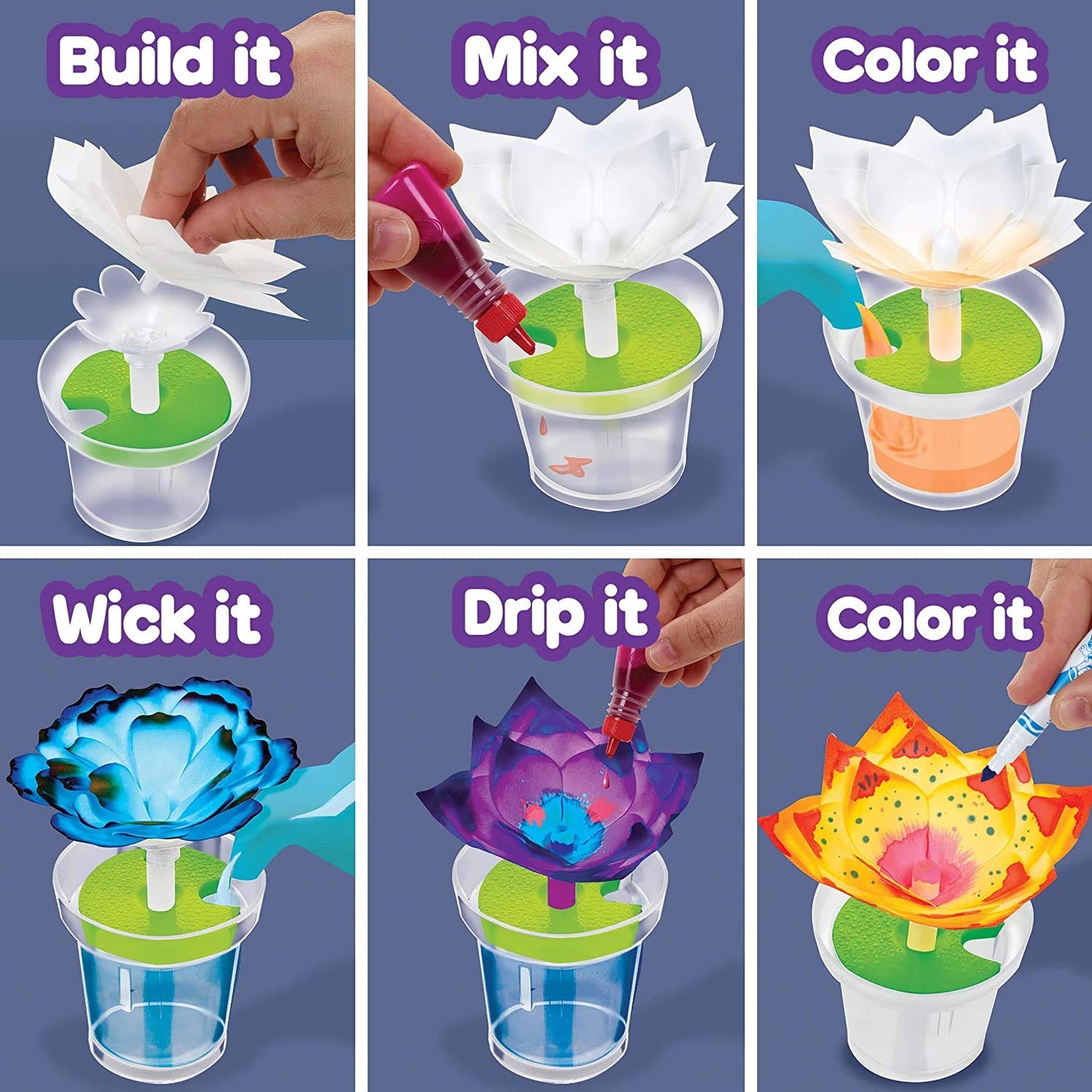 Crayola Paper Flower Science Kit: Color-Changing Flowers for Kids (Ages 7+)