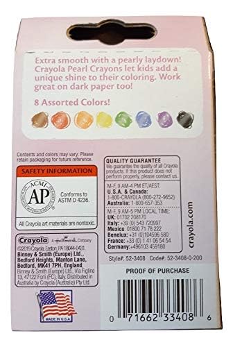 Crayola Pearl Crayons (8) – Metallic Colors for Vibrant Artwork