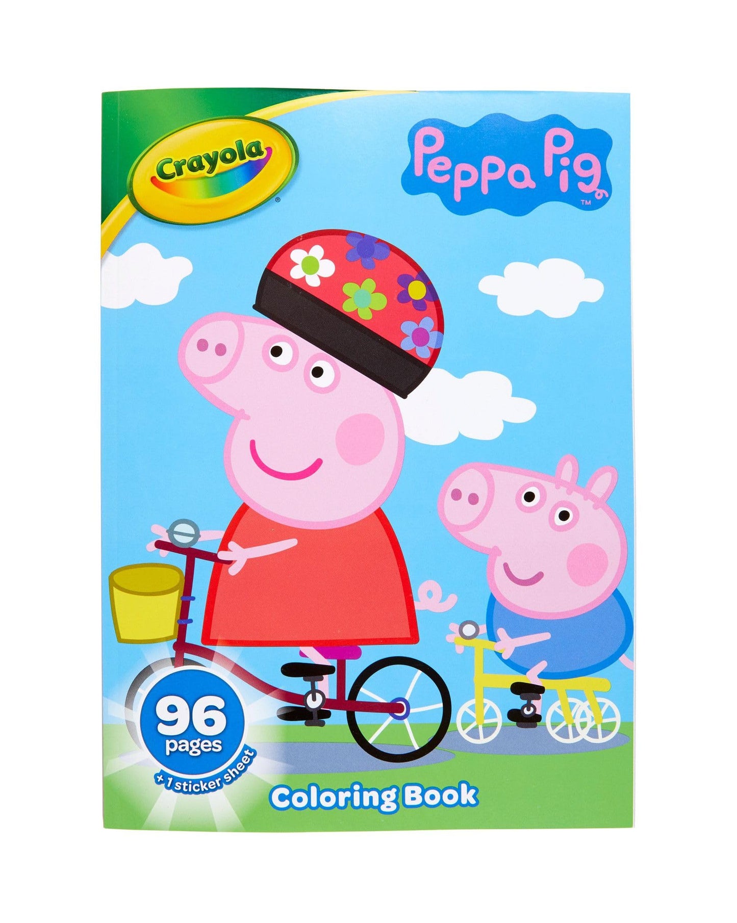Crayola Peppa Pig Coloring Book with Stickers – 96 Pages for Kids Ages 3-6