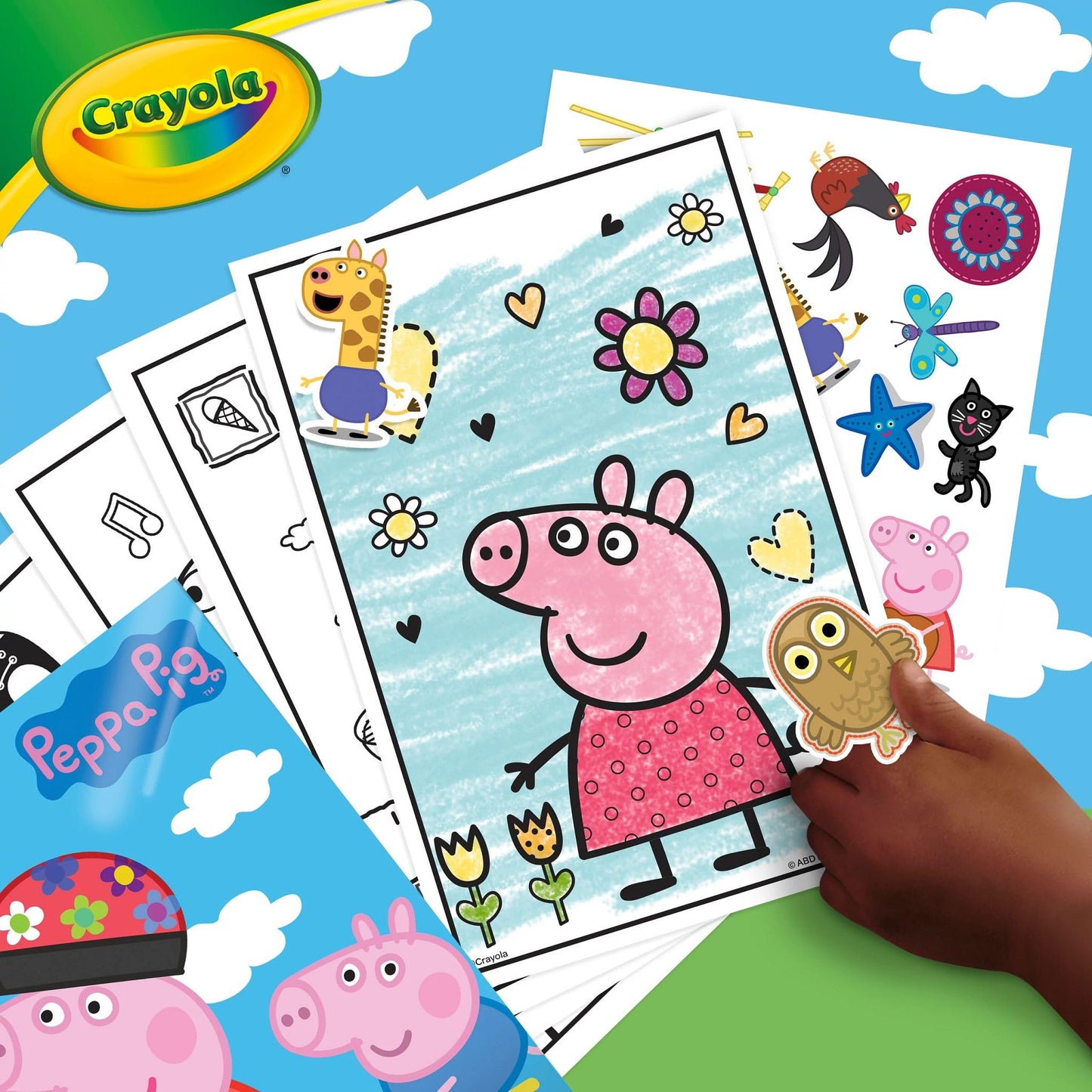 Crayola Peppa Pig Coloring Book with Stickers – 96 Pages for Kids Ages 3-6