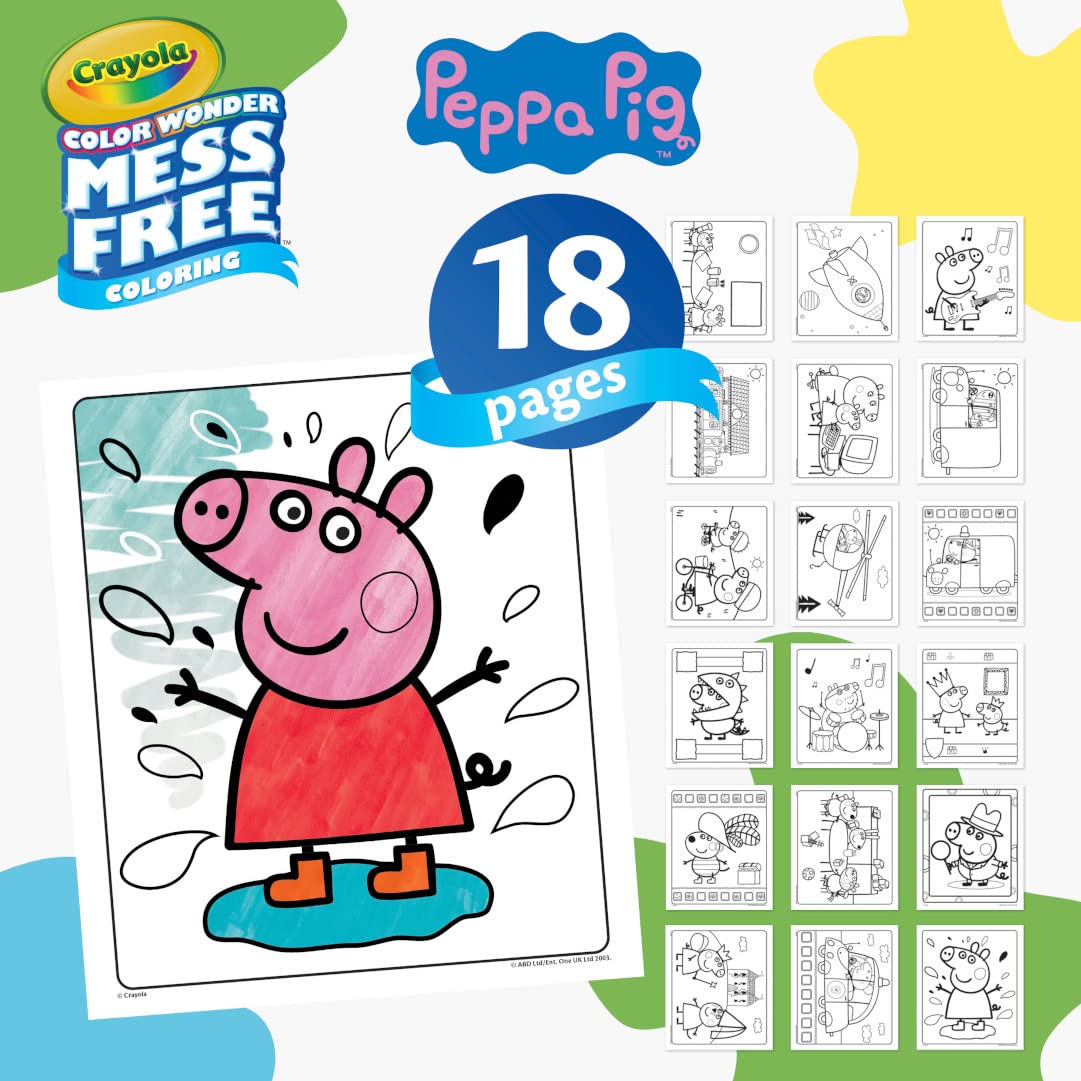 Crayola Peppa Pig Color Wonder Activity Set – Mess-Free Coloring for Toddlers