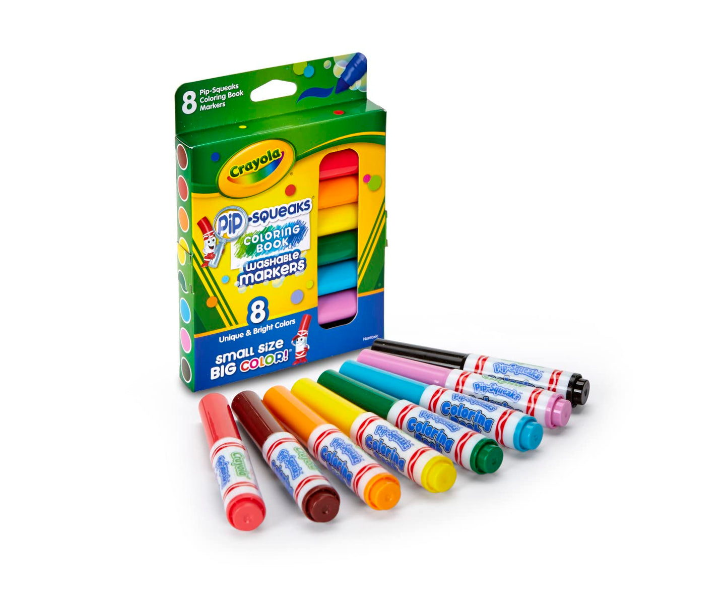 Crayola Pip Squeaks Mini Washable Markers – 8 Count