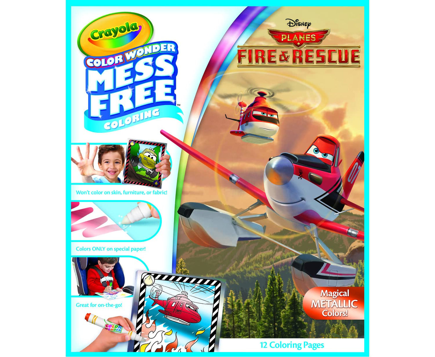 Crayola Planes Fire & Rescue Color Wonder Refill – 12 Mess-Free Coloring Pages for Kids
