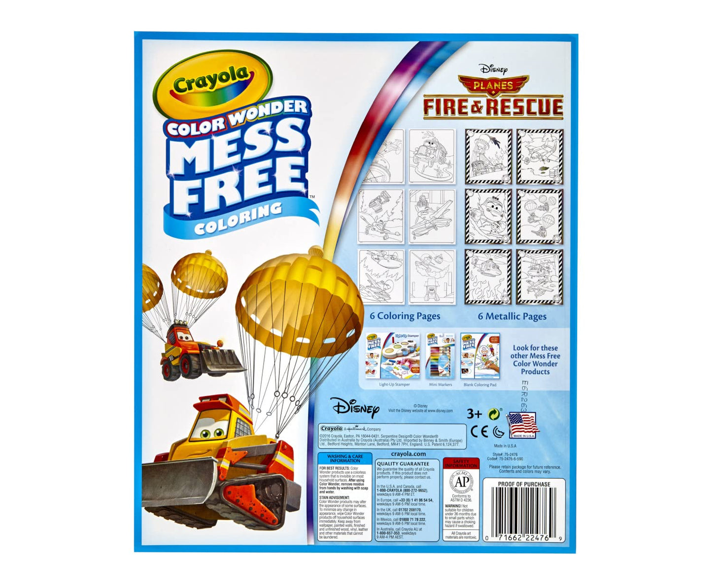 Crayola Planes Fire & Rescue Color Wonder Refill – 12 Mess-Free Coloring Pages for Kids