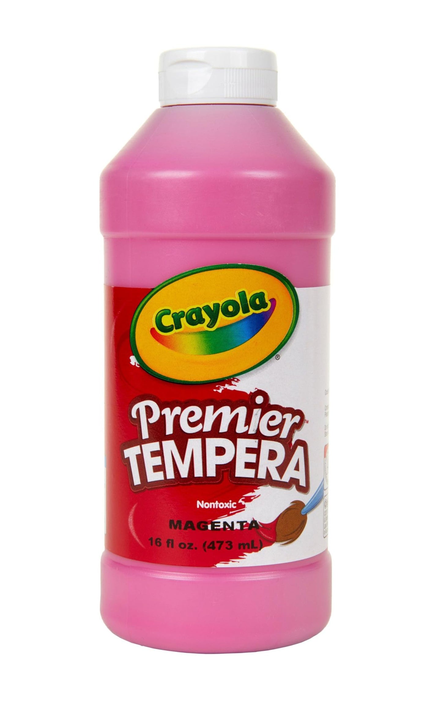 Crayola Premier Tempera Paint Magenta 16oz – Non-Toxic Kids Art, Easy Squeeze Bottle