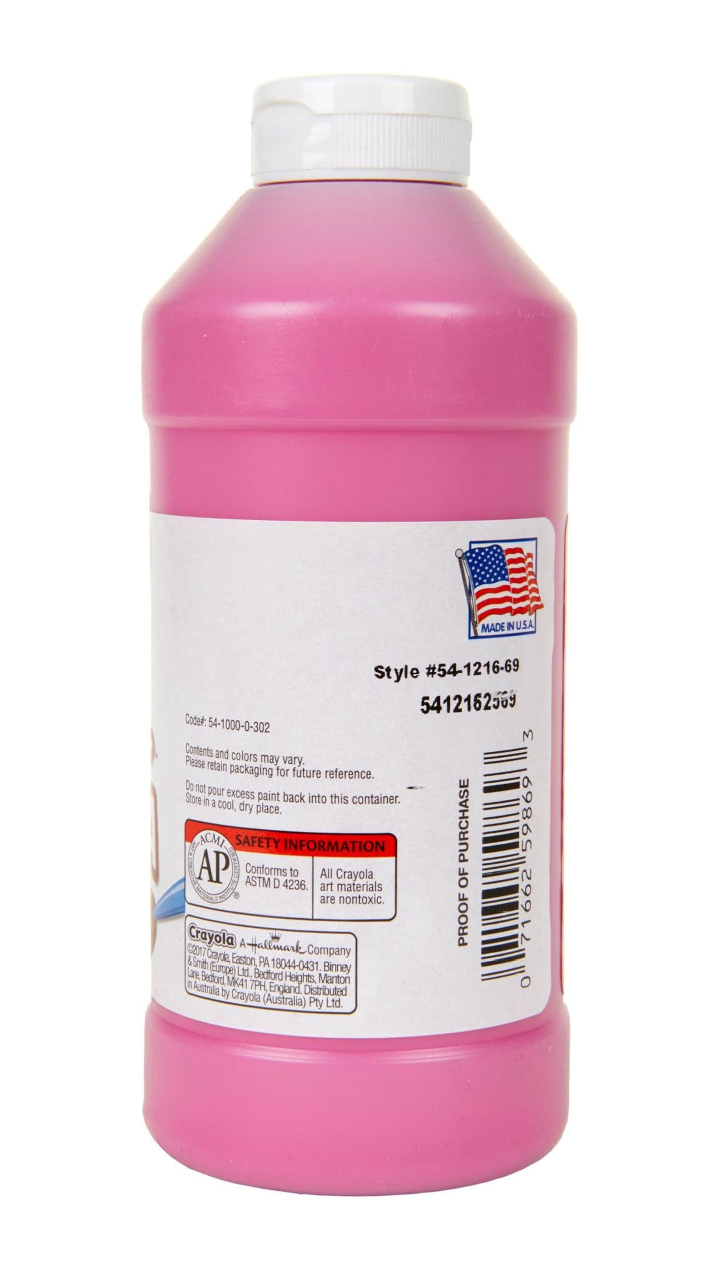 Crayola Premier Tempera Paint Magenta 16oz – Non-Toxic Kids Art, Easy Squeeze Bottle