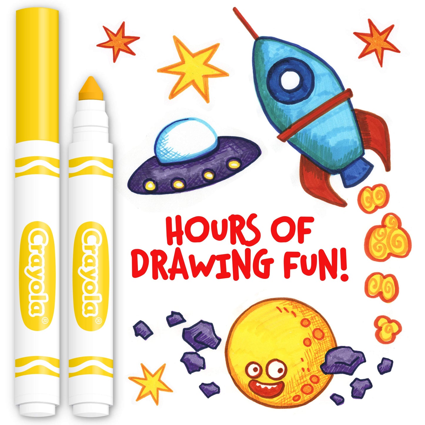 Crayola Broad Line Markers Yellow 12ct – Bulk Classroom Supplies