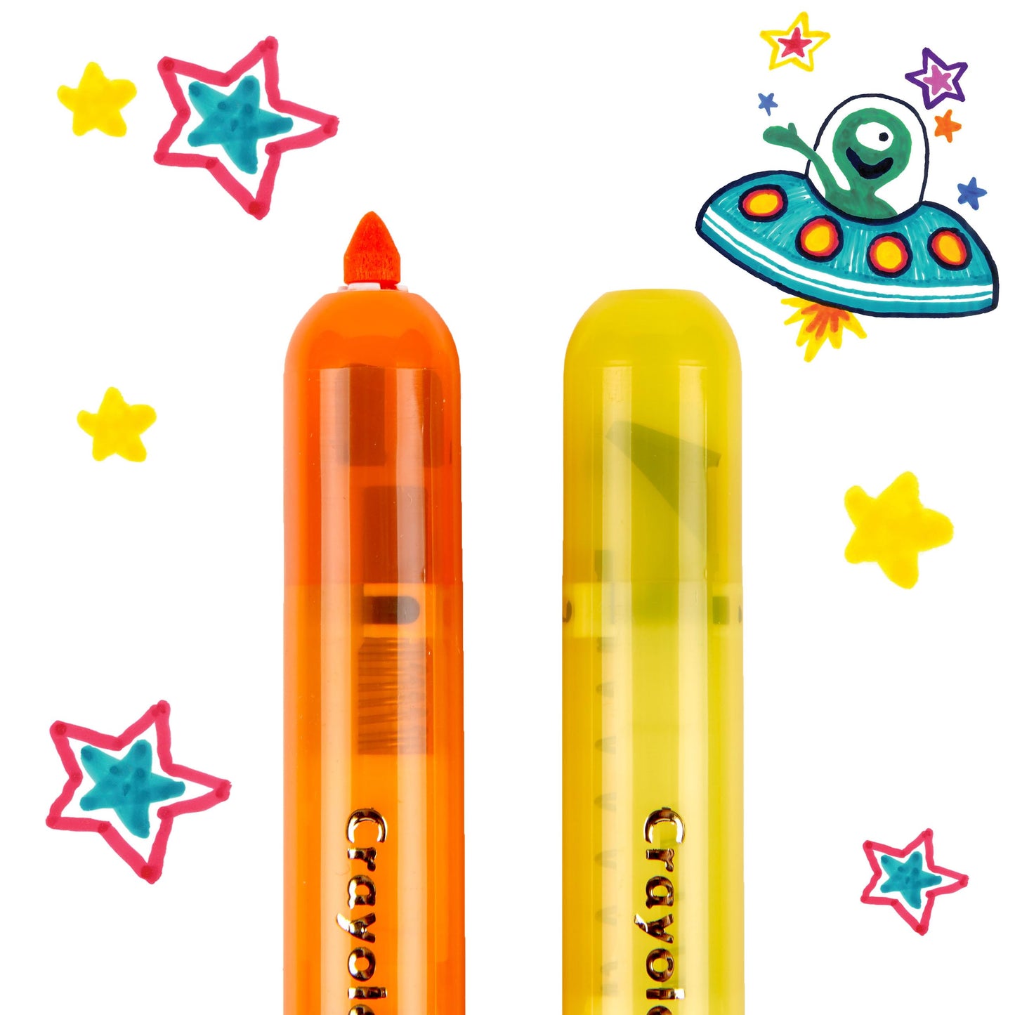 Crayola Clicks 10ct Retractable Washable Markers – Kid-Friendly Gift for Arts & Crafts