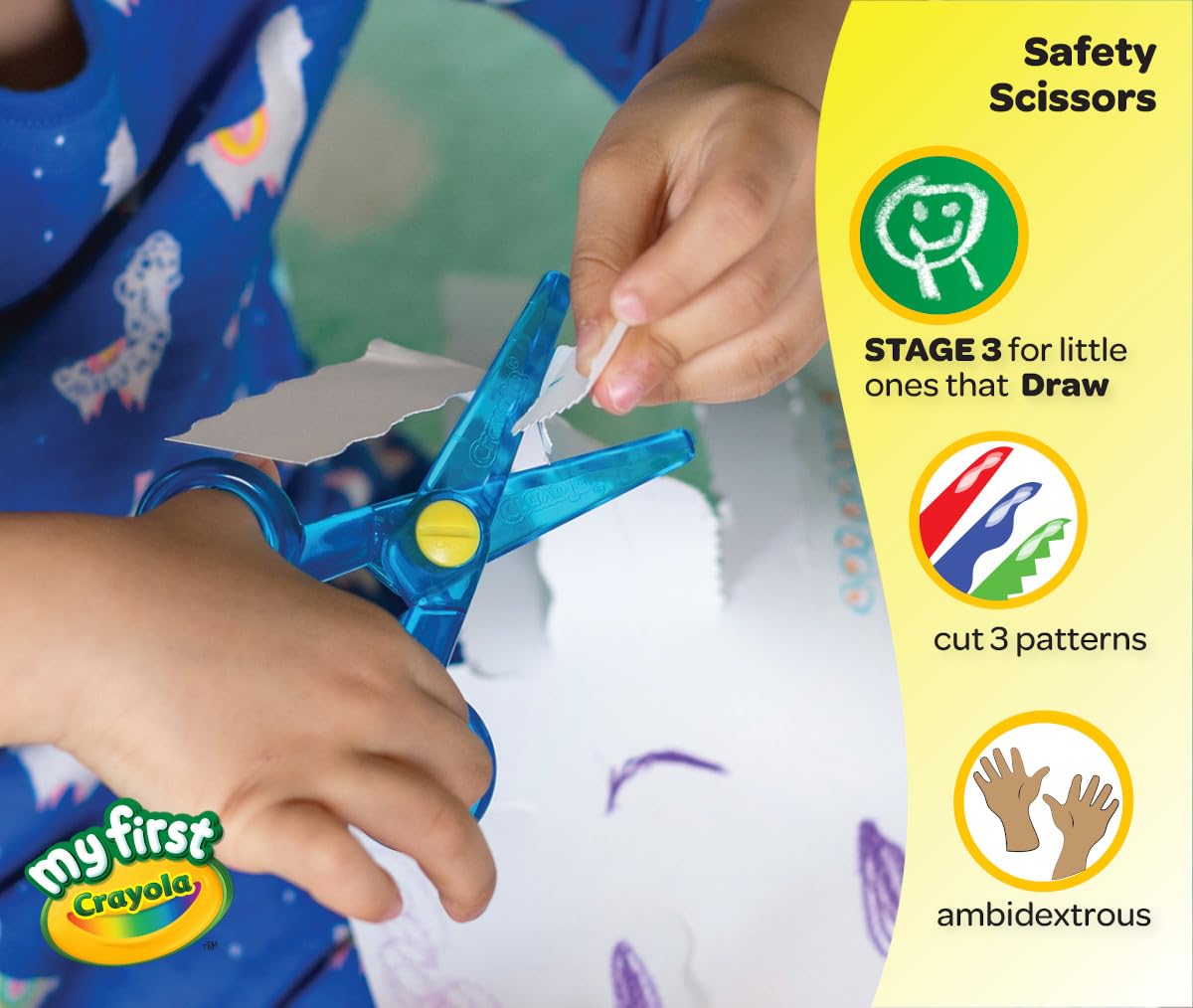 Crayola Toddler Safety Scissors 3pk – Blunt Tip Preschool Scissors for Left & Right Hands