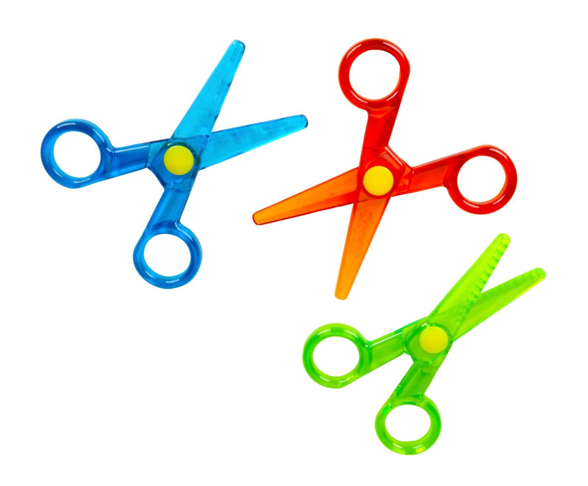 Crayola Toddler Safety Scissors 3pk – Blunt Tip Preschool Scissors for Left & Right Hands