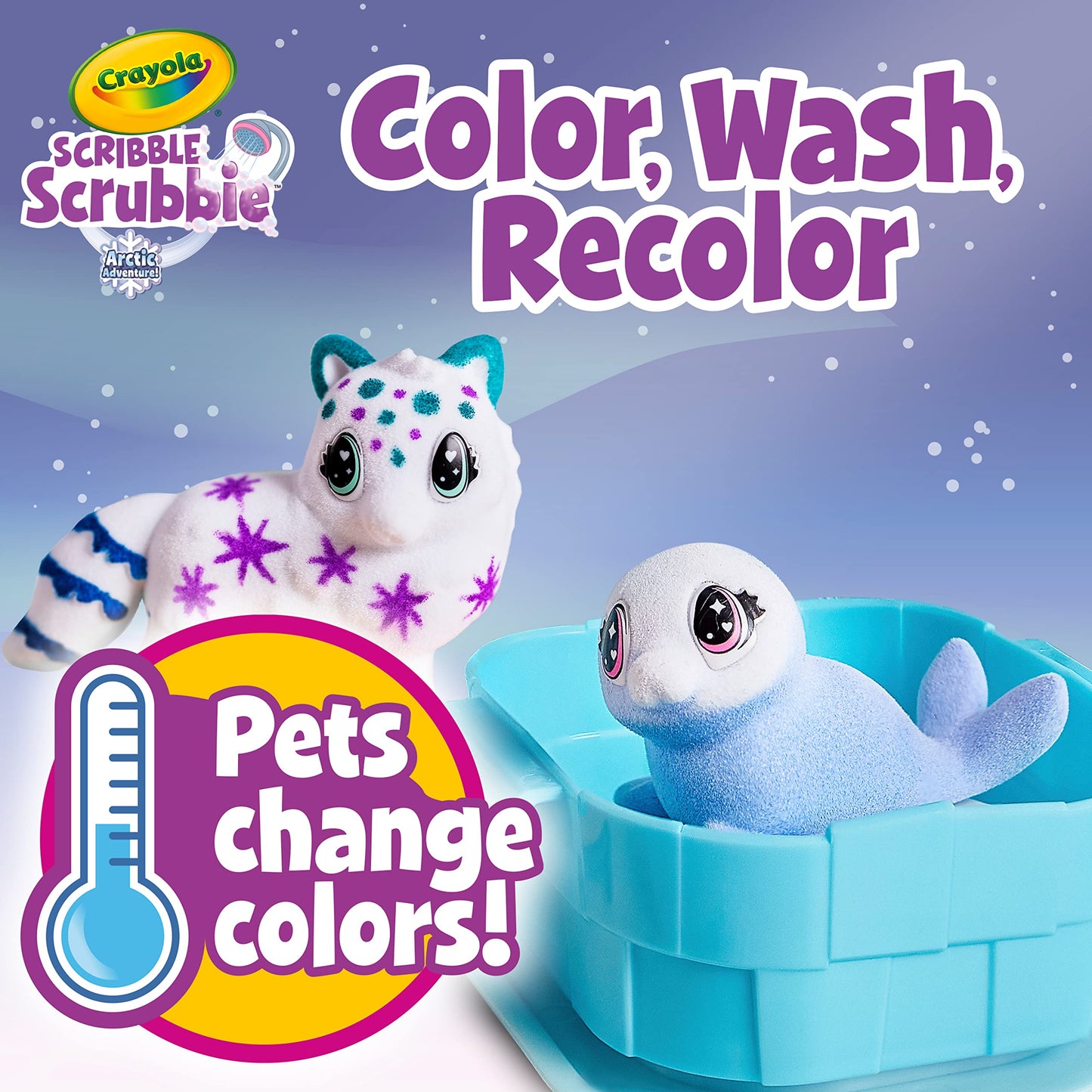 Crayola Scribble Scrubbie Arctic Igloo — Color Change Pets & Storage Case