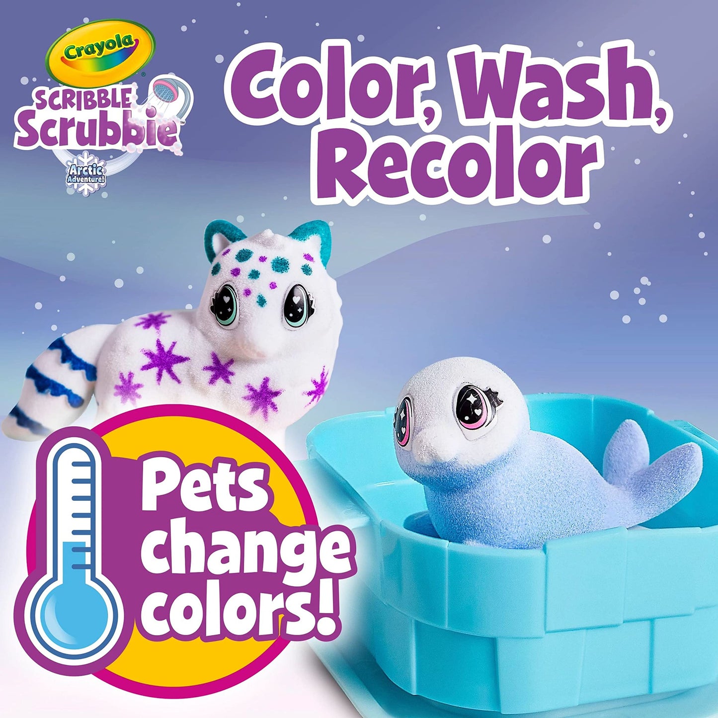 Crayola Scribble Scrubbie Arctic Igloo — Color Change Pets & Storage Case