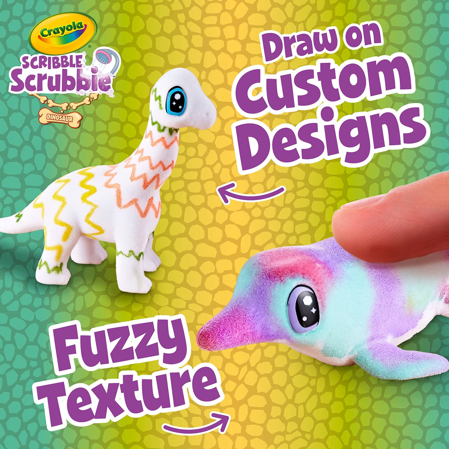 Crayola Scribble Scrubbie Pets Dinosaur Waterslide – Colorful, Washable Dino Toys for Kids 3+