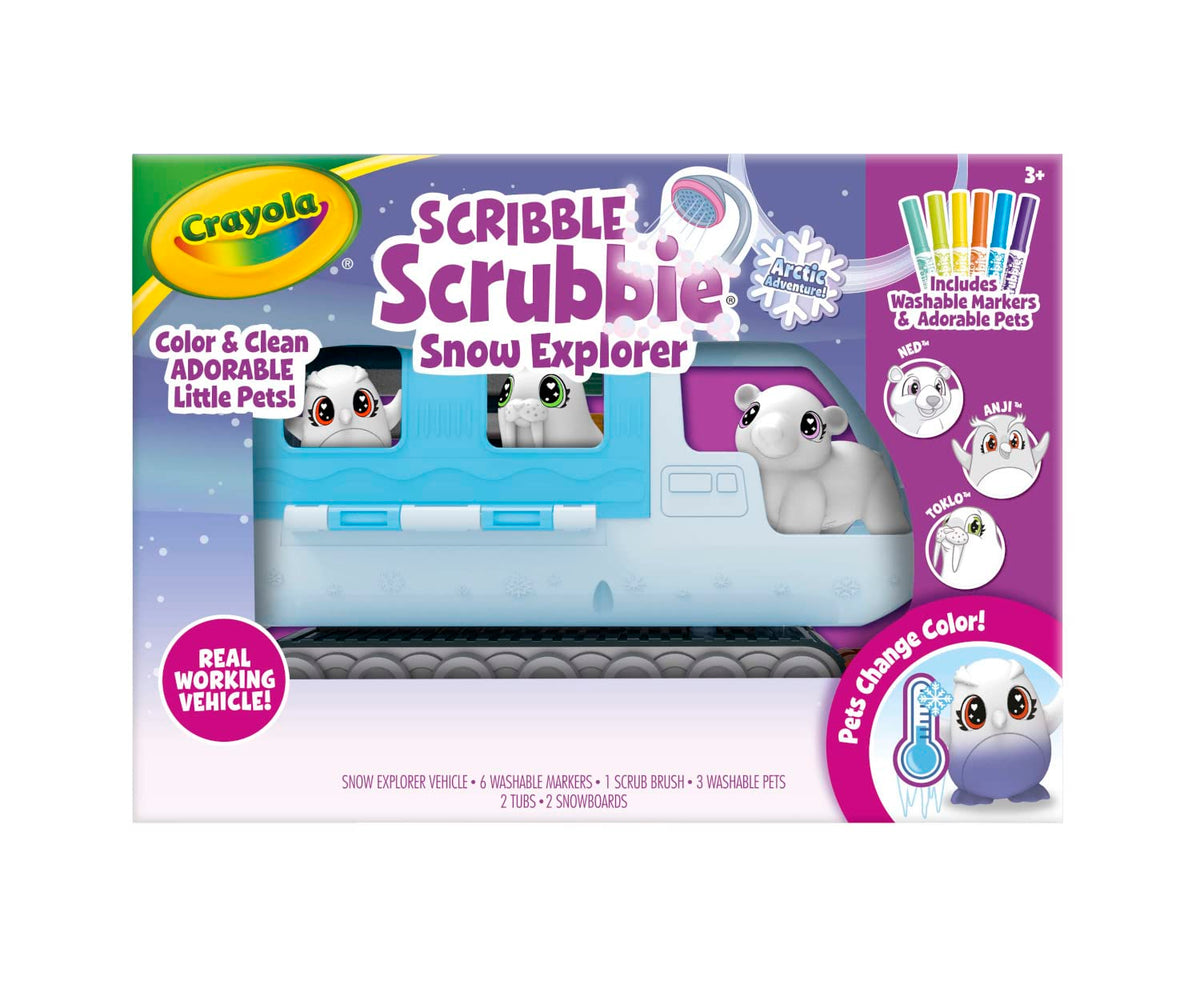 Crayola Scribble Scrubbie Arctic Snow Explorer – Color & Wash Creative Toy (Age 3+)
