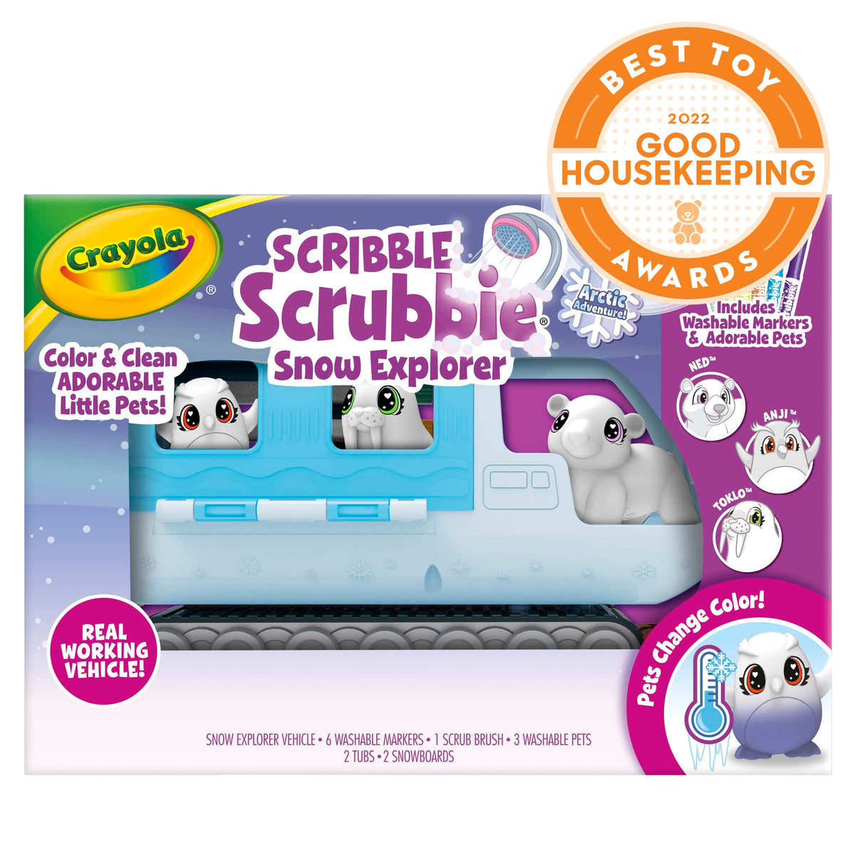 Crayola Scribble Scrubbie Arctic Snow Explorer – Color & Wash Creative Toy (Age 3+)