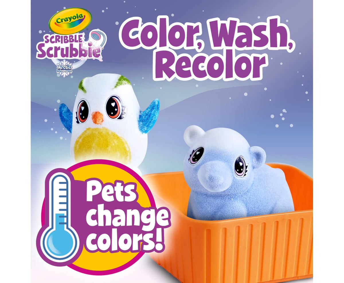 Crayola Scribble Scrubbie Arctic Snow Explorer – Color & Wash Creative Toy (Age 3+)