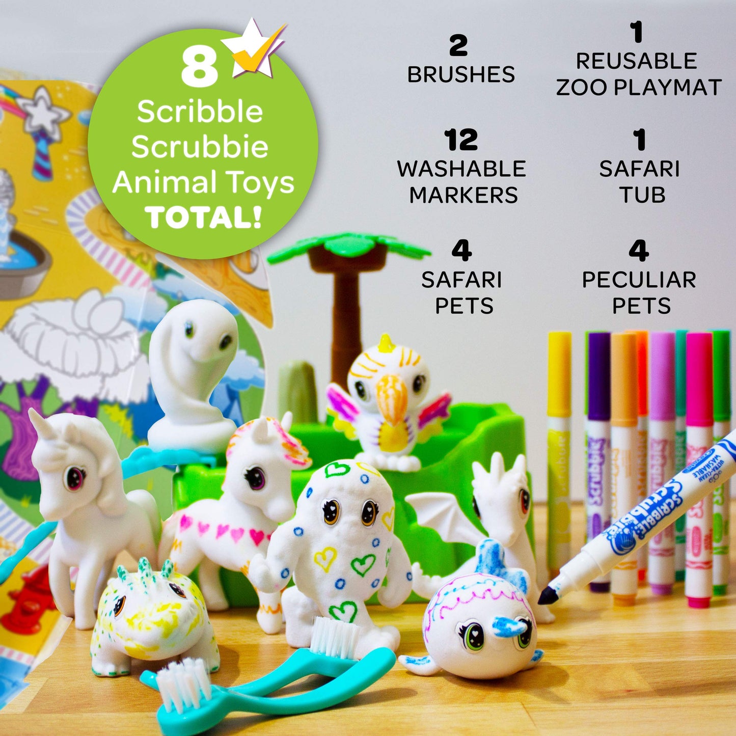 Crayola Scribble Scrubbie Peculiar Zoo – Amazon Exclusive Kids Toy (Ages 3–6)