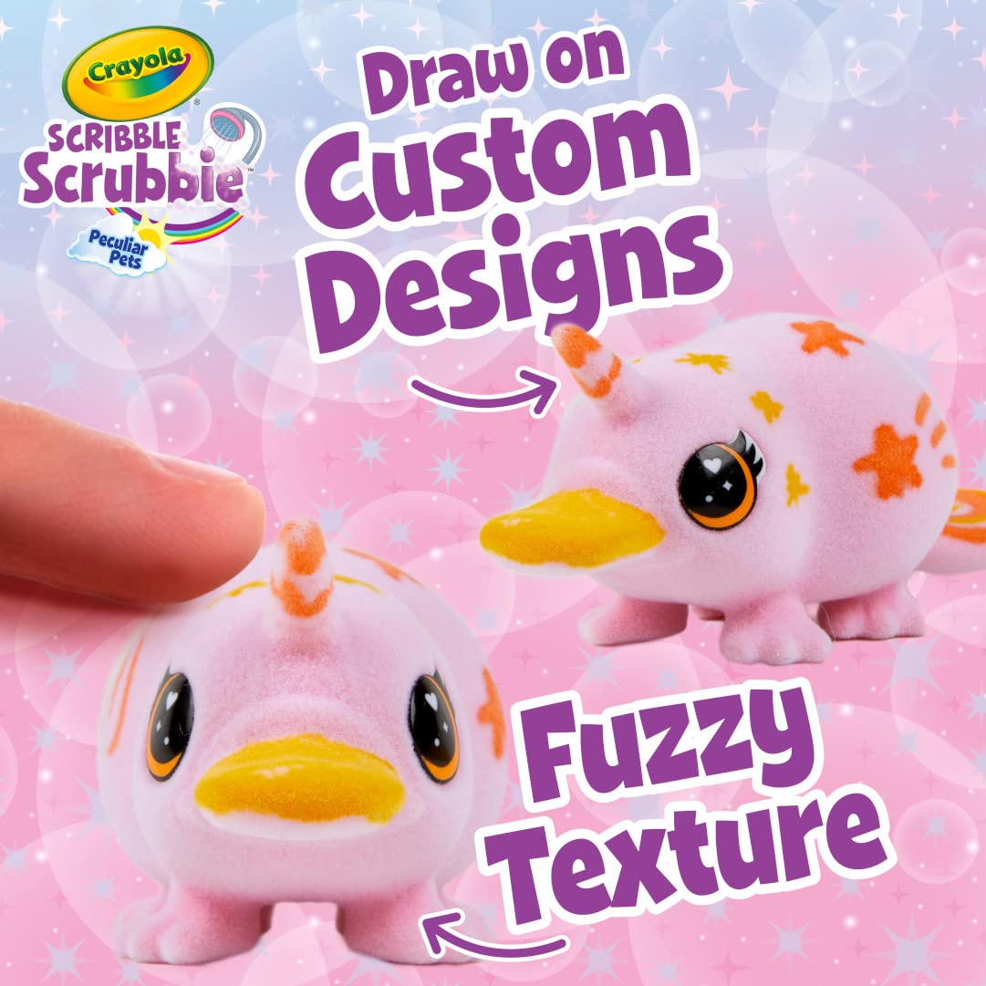 Crayola Scribble Scrubbie Peculiar Pets – Washable Pet Grooming Toy Set for Kids