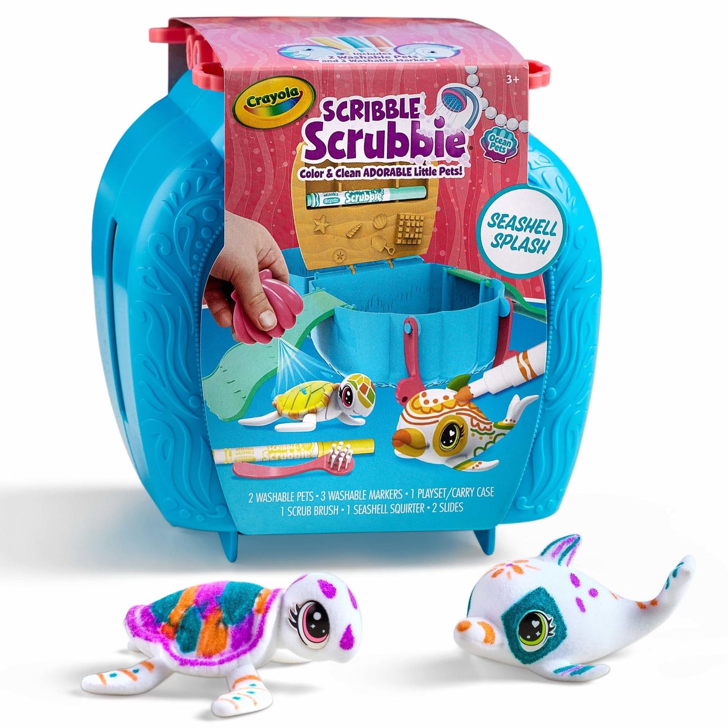Crayola Scribble Scrubbie Seashell Splash Playset – Ocean Animals, Ages 3–6