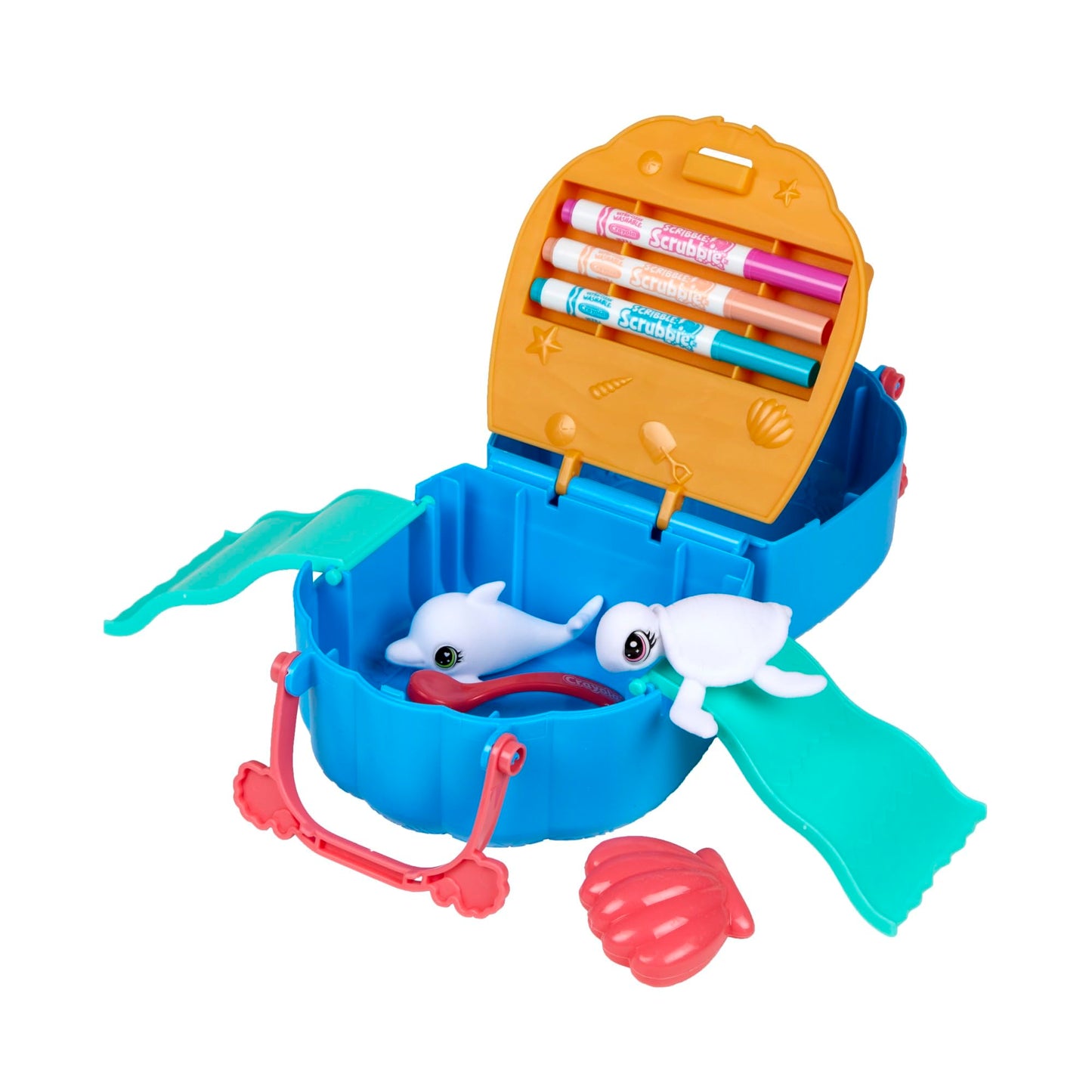 Crayola Scribble Scrubbie Seashell Splash Playset – Ocean Animals, Ages 3–6