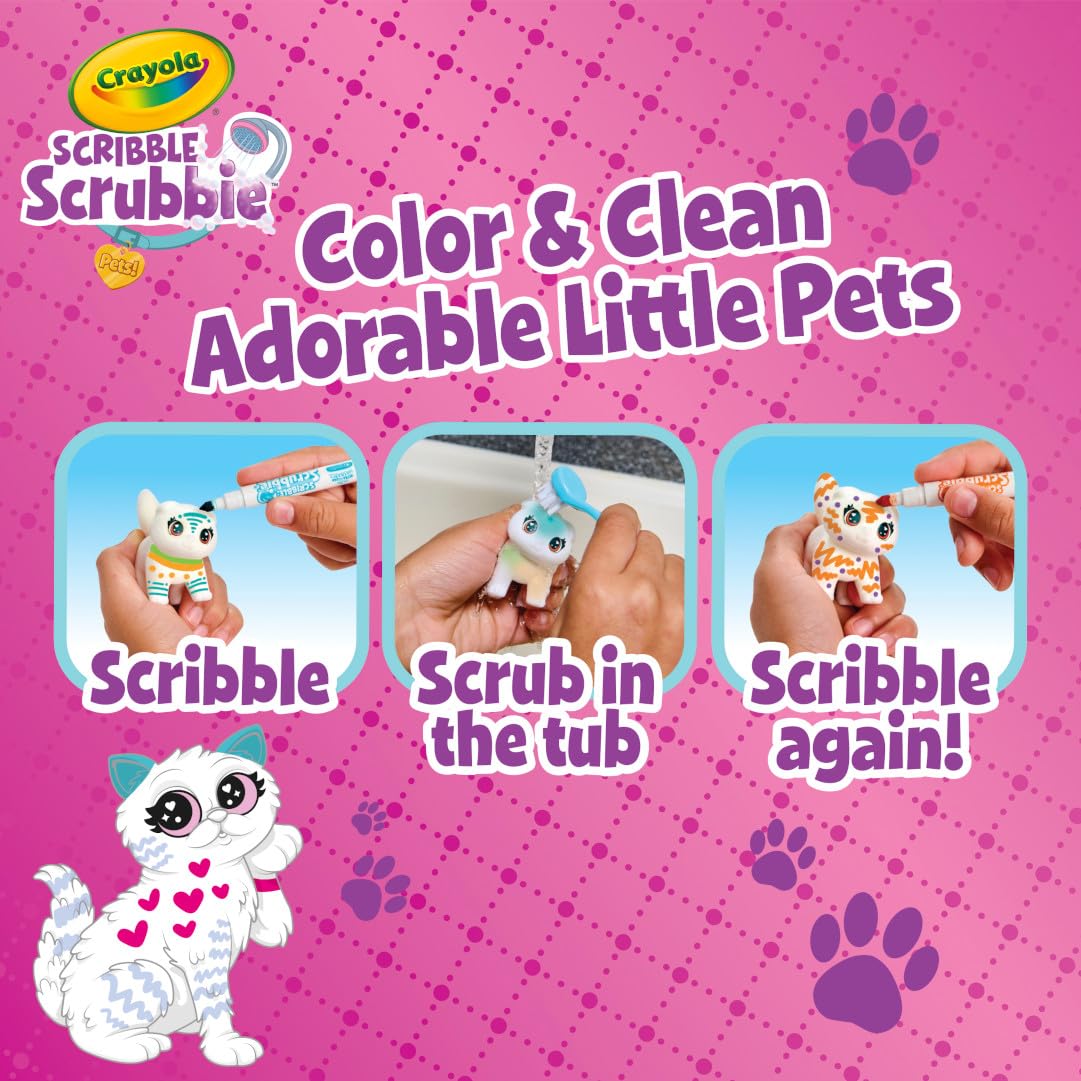 Crayola Scribble Scrubbie Super Salon – Color, Paint & Wash Toy Set for Kids Ages 3+