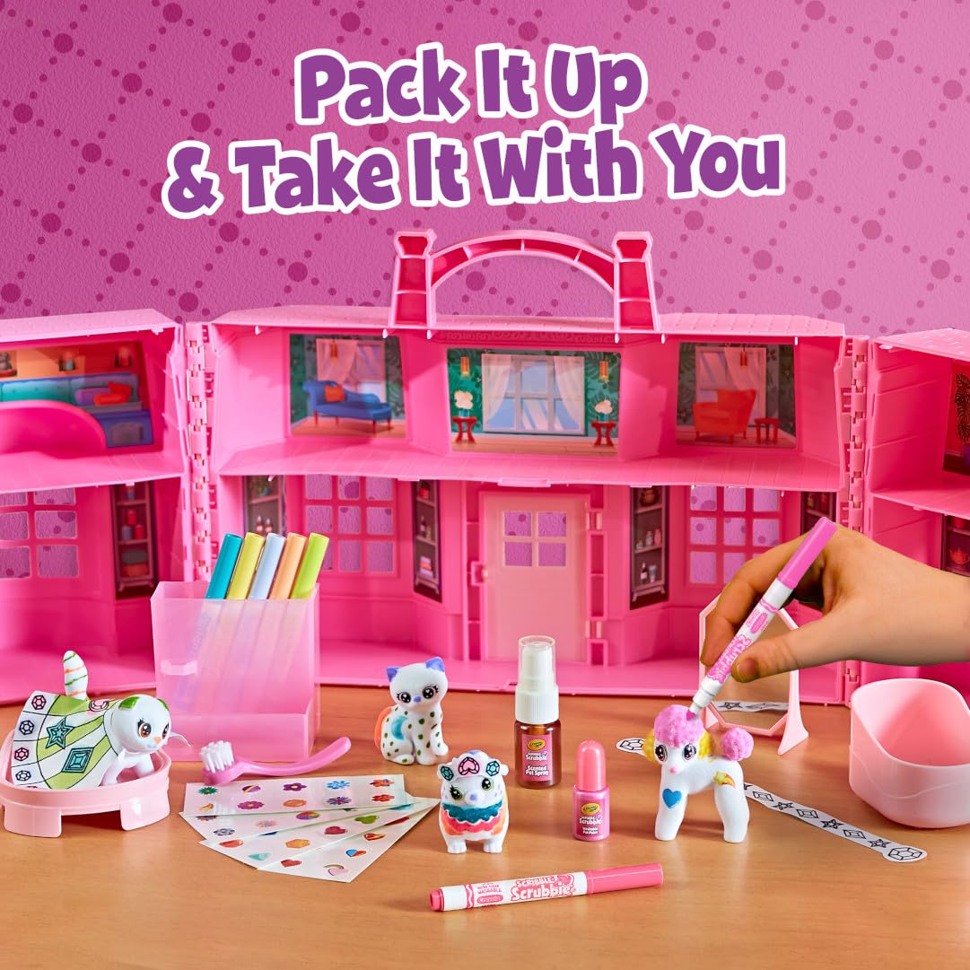 Crayola Scribble Scrubbie Super Salon – Color, Paint & Wash Toy Set for Kids Ages 3+