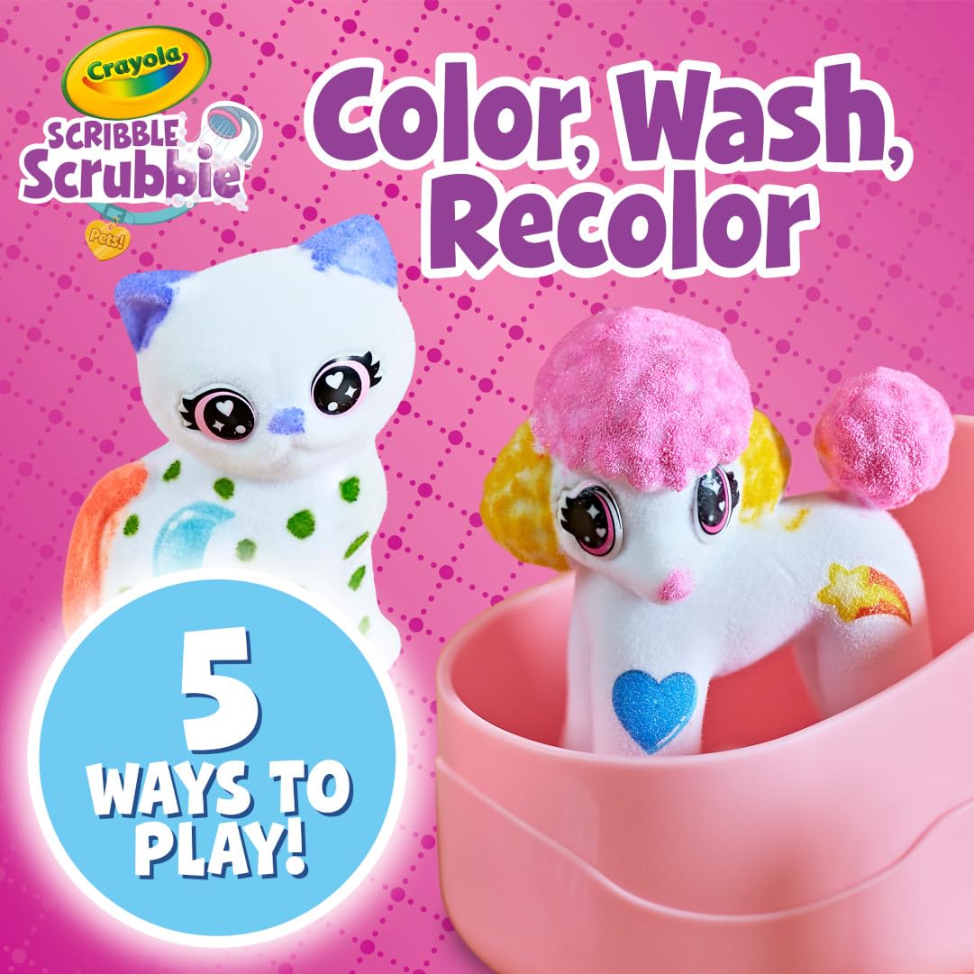 Crayola Scribble Scrubbie Super Salon – Color, Paint & Wash Toy Set for Kids Ages 3+