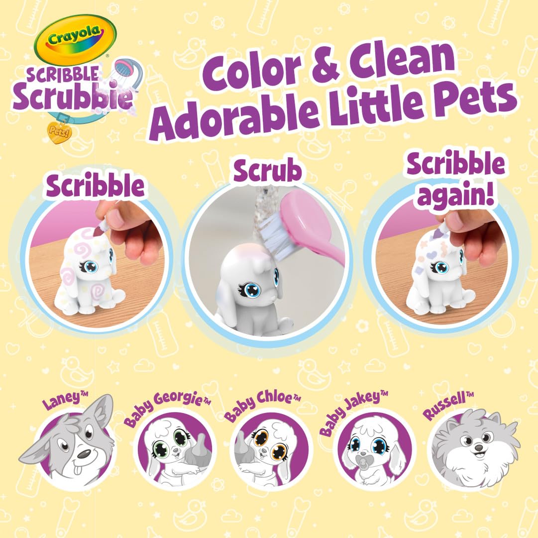 Crayola Scribble Scrubbie Baby Pets Nursery Playset – Creative Toys for Kids 3+