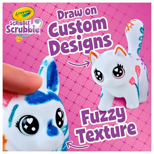Crayola Scribble Scrubbies Glam Pack (4 Pets) – Washable Pet Toys for Kids 3+
