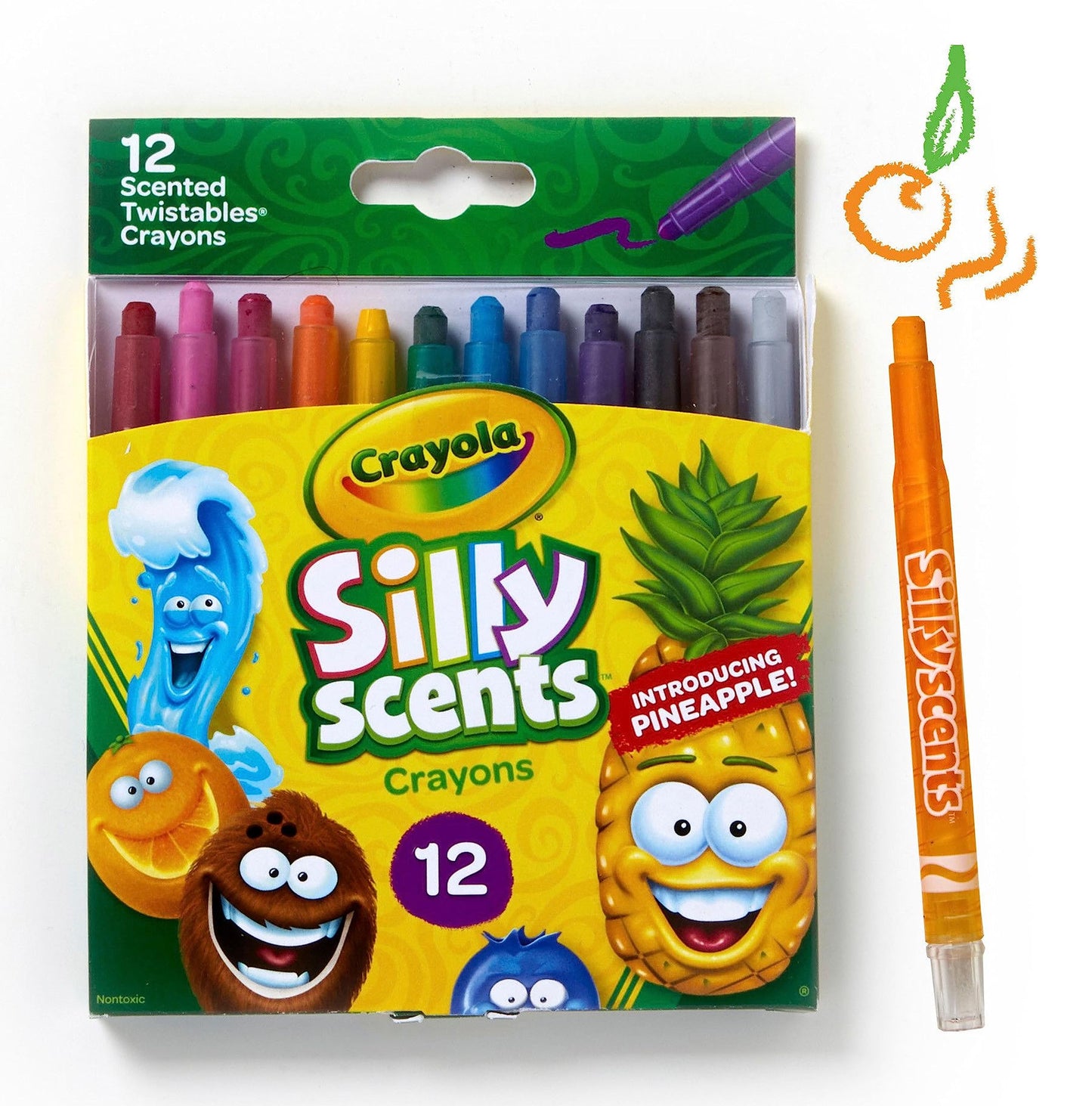 Crayola Silly Scents Twistables Crayons - 12 Count Scented Twist-Up Coloring Set