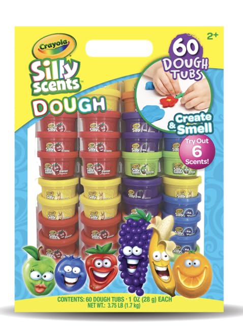 Crayola Silly Scents Dough 60-Pack 1oz Tubs – Non-Toxic, Allergen-Friendly Valentines & Party Favors
