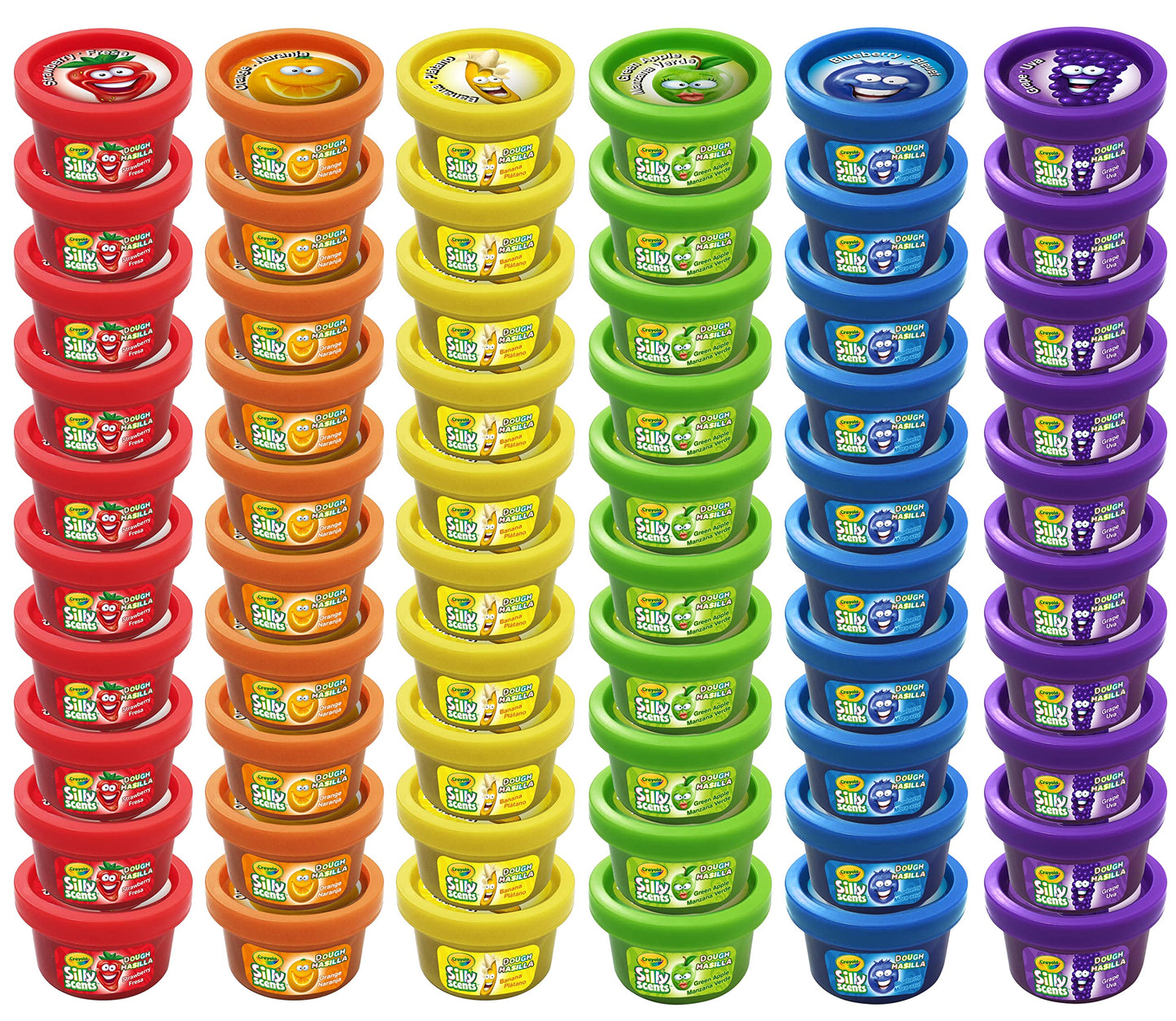 Crayola Silly Scents Dough 60-Pack 1oz Tubs – Non-Toxic, Allergen-Friendly Valentines & Party Favors