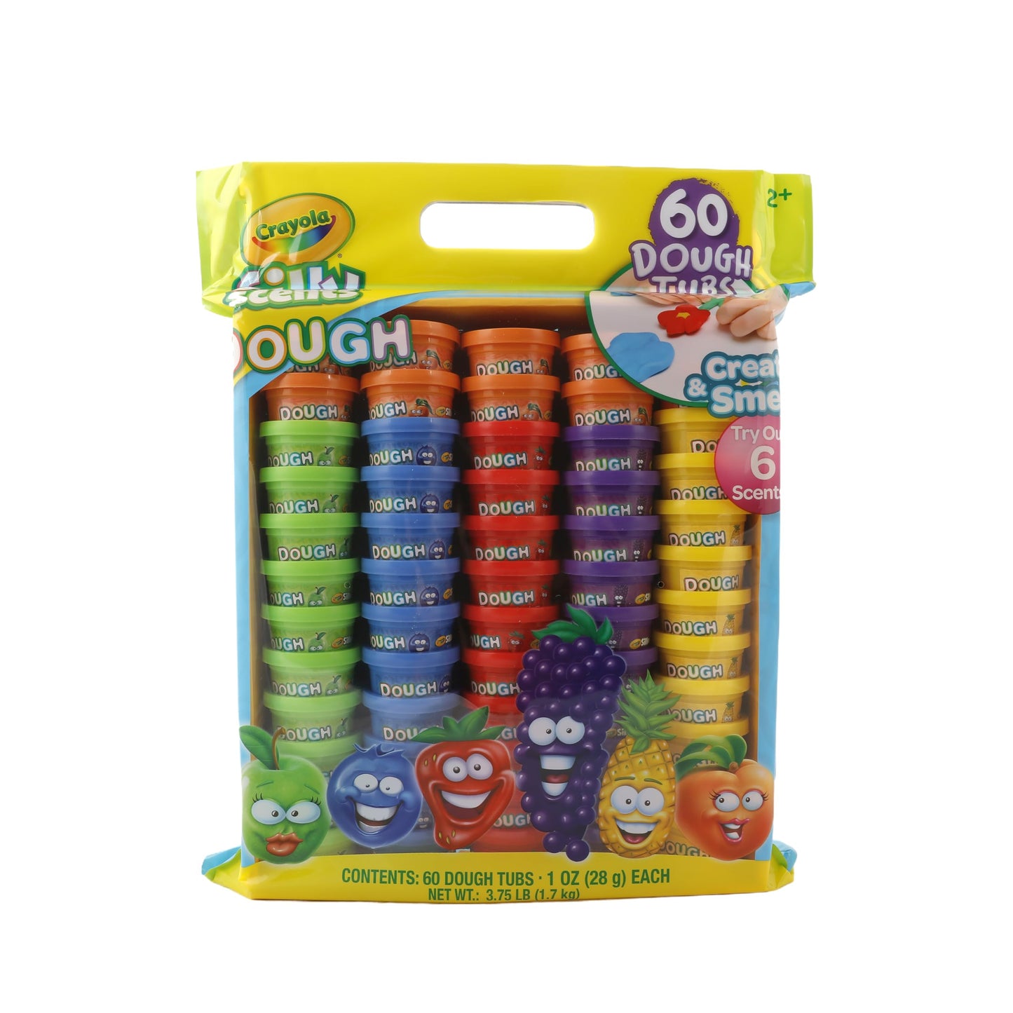 Crayola Silly Scents Dough 60-Pack 1oz Tubs – Non-Toxic, Allergen-Friendly Valentines & Party Favors