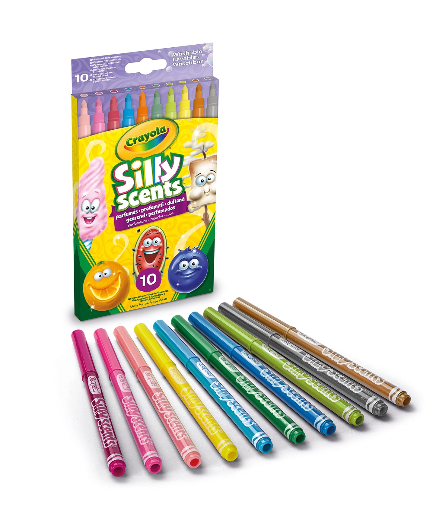 Crayola Silly Scents Washable Scented Markers – 10 Count for Kids