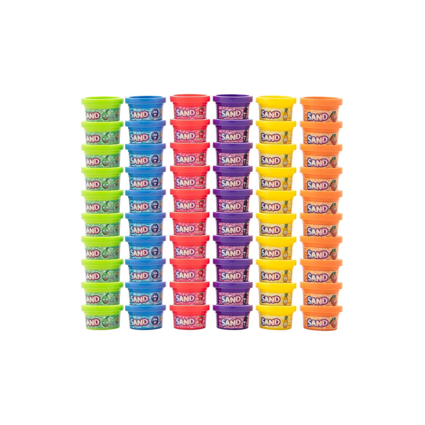 Crayola Silly Scents Play Sand – 60 Mini 1oz Tubs in 6 Bright Colors | Scented Moldable Sand for Kids
