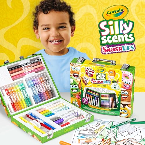 Crayola Silly Scents Mini Inspiration Art Case – Scented Crayons & Markers Set for Kids