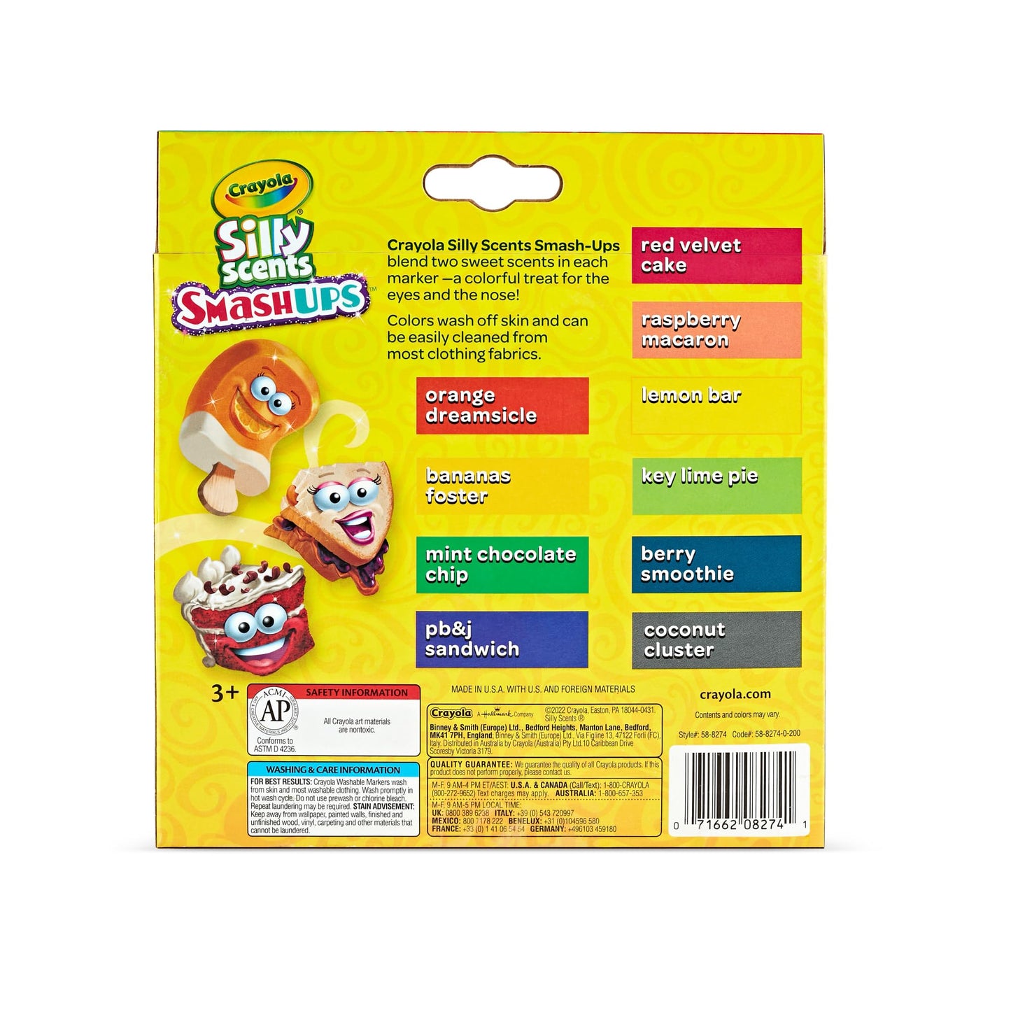 Crayola Silly Scents Slim Markers – Washable Scented Fine-Line Markers, Pack of 10 (Mint & Red)