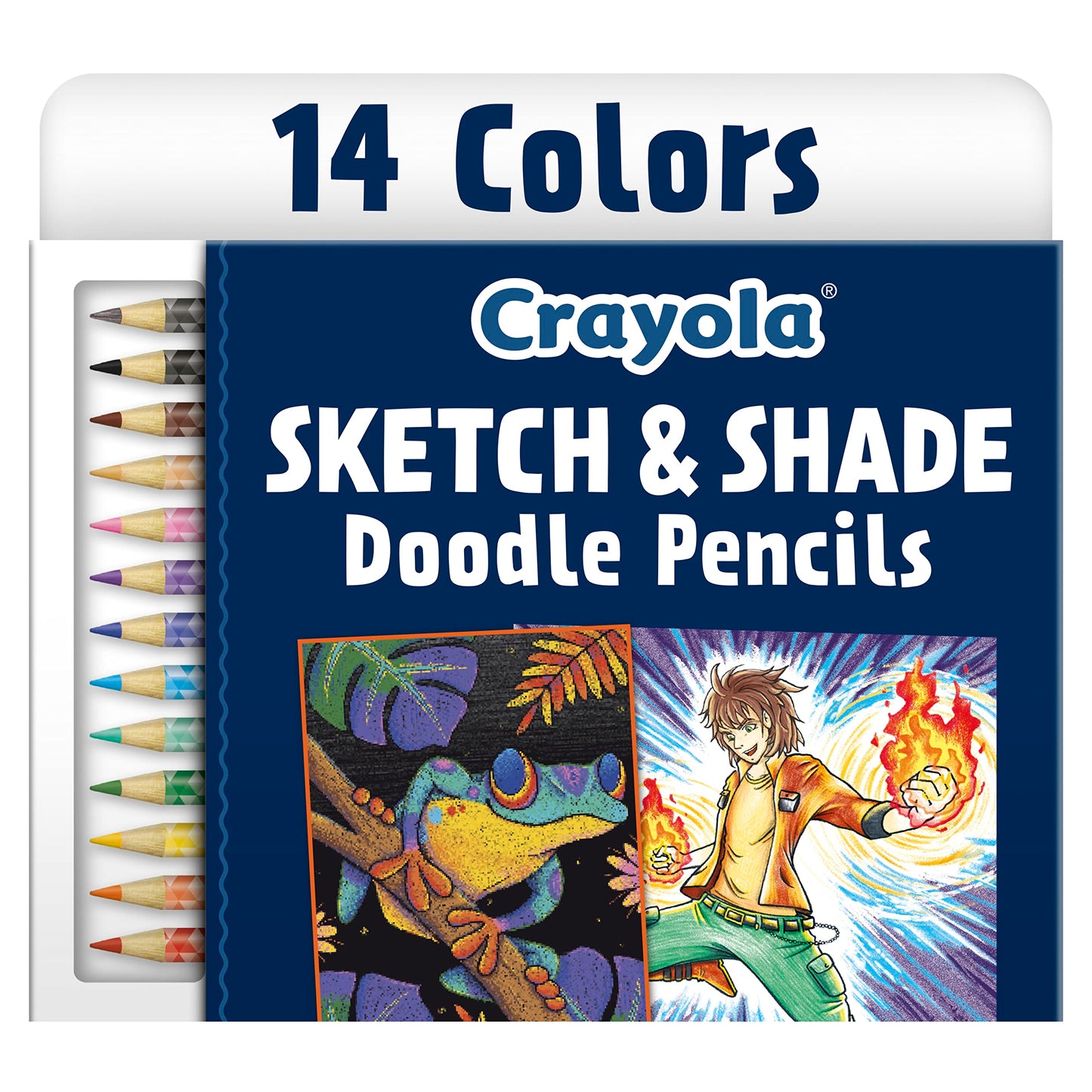 Crayola Sketch & Shade Pencils – 12-Color Set with Gel Core, Includes 2 Graphite Pencils