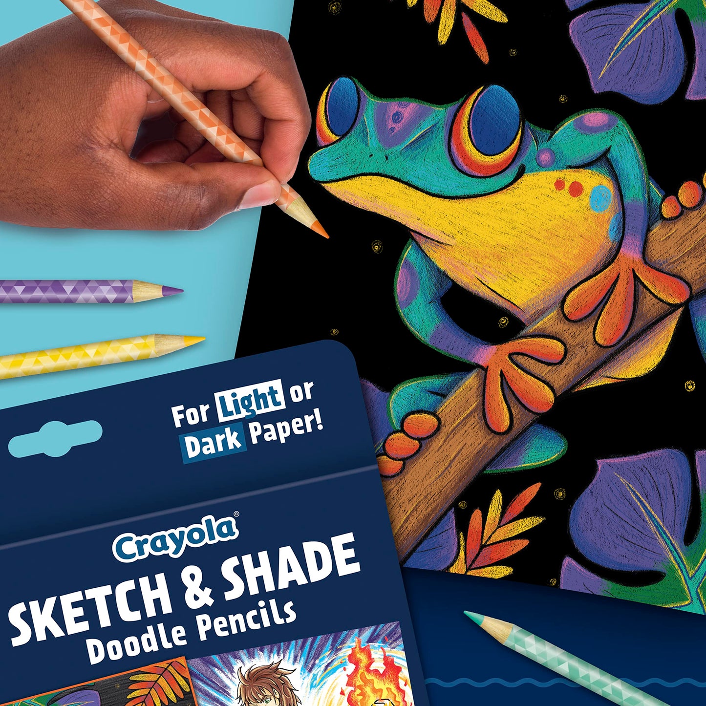 Crayola Sketch & Shade Pencils – 12-Color Set with Gel Core, Includes 2 Graphite Pencils