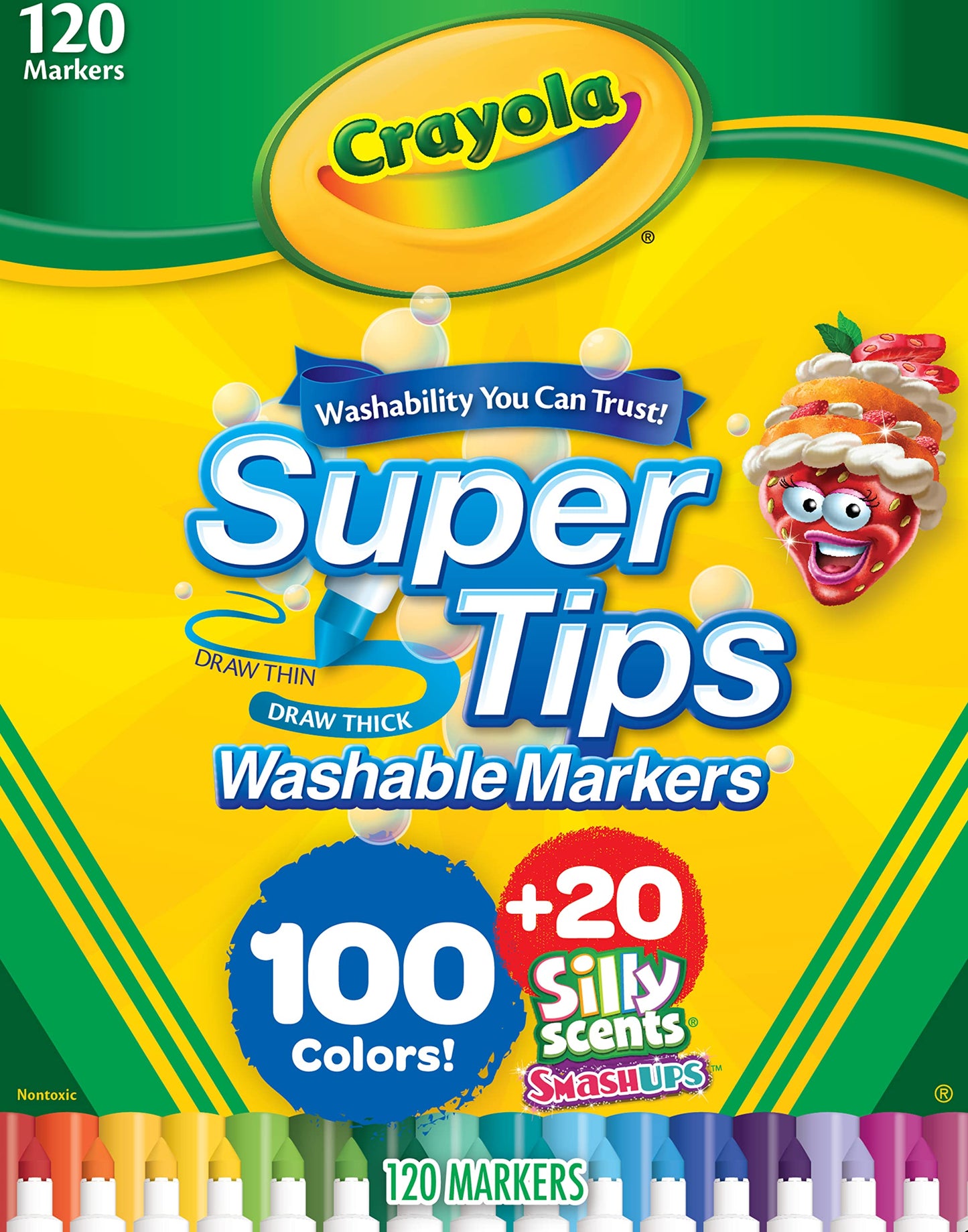 Crayola Super Tips & Silly Scents Washable Markers Set (120ct)